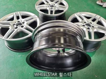 벤츠 E350 W212 18인치 순정휠 하이퍼블랙 시공 [부산휠복원 부산휠수리 부산휠도색비용]_wheelstar / 부산 사상 학장동