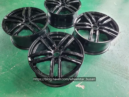 [블랙유광][부산 휠복원][부산 휠도색]BMW 미니쿠퍼 ATS휠 17인치 블랙유광시공[부산휠도색 부산휠복원 부산휠수리비용]_wheelstar / 부산 사상 학장동