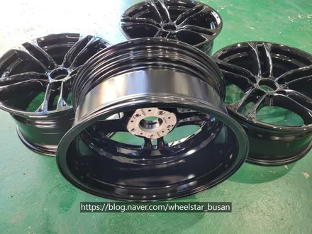 [블랙하이그로시][부산 휠복원][부산 휠도색]BMW F10 520d 613m휠 18인치 블랙하이그로시 시공[부산휠도색 부산휠복원 부산휠수리비용]_wheelstar / 부산 사상 학장동