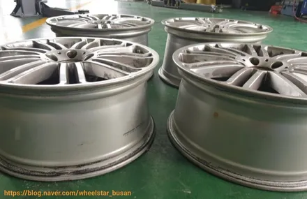 [부산 휠복원][부산 휠도색]벤츠 S500 19인치 순정휠 하이퍼블랙 시공   휠복원 휠수리 휠도색비용 _wheelstar / 부산 사상 학장동
