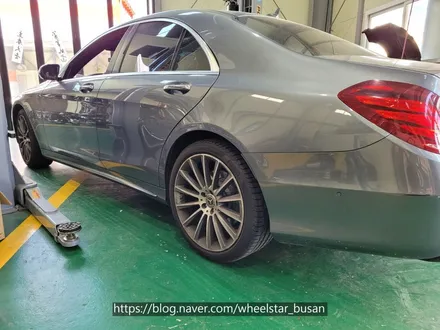 [부산휠도색][부산휠수리]벤츠S350d 20인치 마차휠 블랙 다이아몬드컷팅 시공 휠복원 휠수리휠도색비용 _wheelstar / 부산 사상 학장동