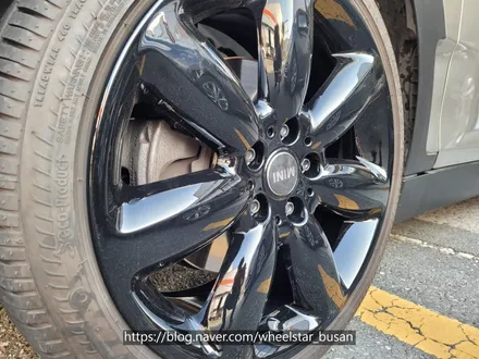 [[부산 휠수리][부산 휠복원]]BMW 미니쿠퍼 18인치 순정휠 블랙유광 시공 부산휠복원 부산휠수리 부산휠도색비용 _wheelstar / 부산 사상 학장동