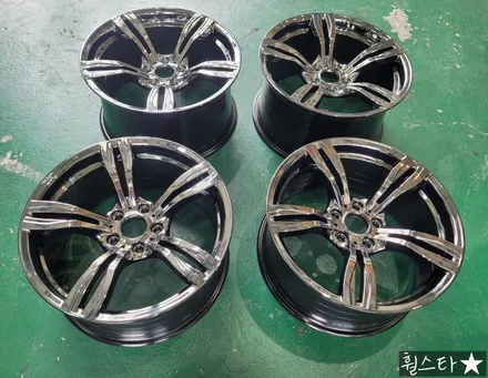 [티탄크롬][부산 휠복원][부산 휠도색]bmw 520d 순정휠 19인치 티탄크롬시공[부산휠도색 부산휠복원 부산휠수리비용]_wheelstar / 부산 사상 학장동