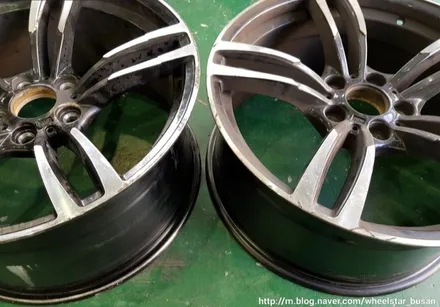 [부산 휠수리][부산 휠복원]BMW 520d F10 19인치 다이아몬드컷팅 휠복원 휠수리 휠도색비용 _wheelstar / 부산 사상 학장동