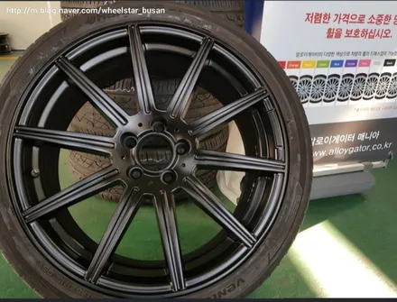 [부산 휠수리][부산 휠복원]벤츠 CLS 350d 19인치 블랙무광 시공 휠복원 휠수리 휠도색비용 _wheelstar / 부산 사상 학장동