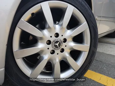 [[부산 휠복원][부산 휠수리]]벤츠S350 18인치 순정휠 메탈골드 휠복원 휠수리휠도색비용 _wheelstar / 부산 사상 학장동