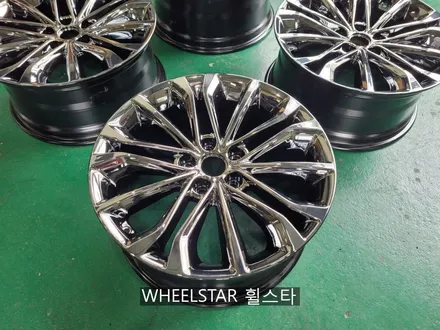 현대 G80 18인치 순정휠 티탄크롬 시공 [부산휠복원 부산휠수리 부산휠도색비용]_wheelstar / 부산 사상 학장동