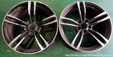 [부산 휠수리][부산 휠복원]BMW 520d F10 19인치 다이아몬드컷팅 휠복원 휠수리 휠도색비용 _wheelstar / 부산 사상 학장동