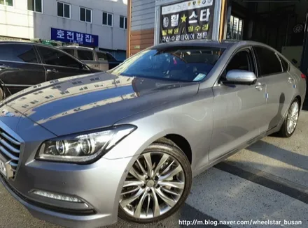 [부산 휠수리][부산 휠복원]현대 제네시스 19인치 순정휠 휠복원 휠수리 휠도색비용 _wheelstar / 부산 사상 학장동