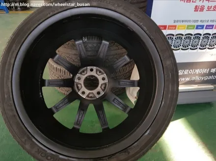 [부산 휠수리][부산 휠복원]벤츠 CLS 350d 19인치 블랙무광 시공 휠복원 휠수리 휠도색비용 _wheelstar / 부산 사상 학장동