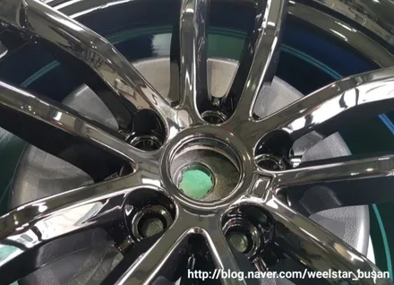 [[부산휠수리][부산휠복원]]BMW 530i G30 18인치 순정휠 블랙유광시공 휠도색 휠수리 휠복원비용_wheelstar / 부산 사상 학장동