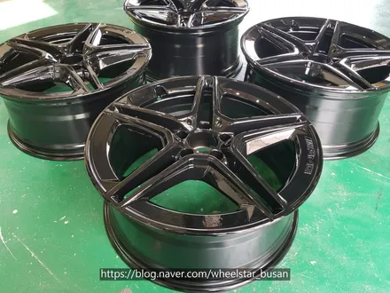 [[부산 휠도색][부산 휠수리]]벤츠CLS 300d19인치 순정휠 블랙유광시공 휠복원 휠수리휠도색비용 _wheelstar / 부산 사상 학장동