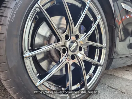 [[부산 휠도색][부산 휠수리]]BMW 520d F10 19인치 티탄크롬시공 휠복원 휠수리 휠도색비용_wheelstar / 부산 사상 학장동