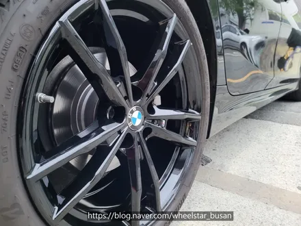 [[부산 휠복원][부산 휠도색]]BMW 320d 19인치  791m 순정휠 블랙 유광시공 휠복원 휠수리휠도색비용 _wheelstar / 부산 사상 학장동