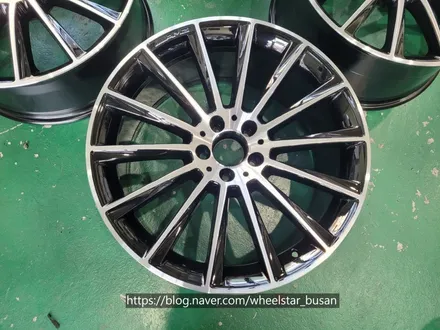 [다이아몬드컷팅][부산 휠복원][부산 휠도색]벤츠S350d  W222 순정휠 20인치 마차휠 블랙 다이아몬드컷팅 시공[부산휠수리 부산휠복원 부산휠도색비용]_wheelstar / 부산 사상 학장동
