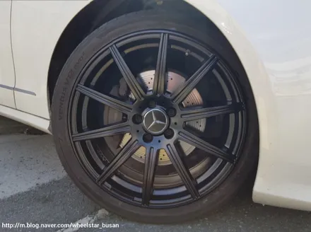 [부산 휠수리][부산 휠복원]벤츠 CLS 350d 19인치 블랙무광 시공 휠복원 휠수리 휠도색비용 _wheelstar / 부산 사상 학장동
