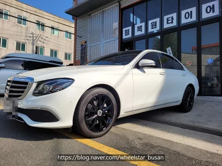 [[부산 휠수리][부산 휠도색]]벤츠 E220d W213 18인치 순정휠 블랙유광 시공 휠복원 휠수리휠도색비용 _wheelstar / 부산 사상 학장동