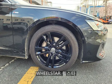 아우디 A6 19인치 순정휠 블랙 하이그로시 시공 [부산휠복원 부산휠수리 부산휠도색비용]_wheelstar / 부산 사상 학장동