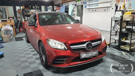 신차의 변신?! C43 AMG 무광 풀 PPF 시공! (모터스킨 PPF)부산 경남  울산 창원 명지 국제신도시 오션시티 신호동 용원 진해 장유 PPF 랩핑 썬팅 맛집 위드랩 / 부산 강서 신호동