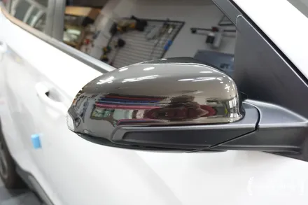 현대 코나&BMW X6 차량 변화 포인트 사이드미러랩핑 카본 PPF랩핑 부분랩핑 부산 경남 창원 명지 오션시티 장유 율하 진해 용원 PPF 랩핑 맛집 위드랩 / 부산 강서구, 김해, 창원