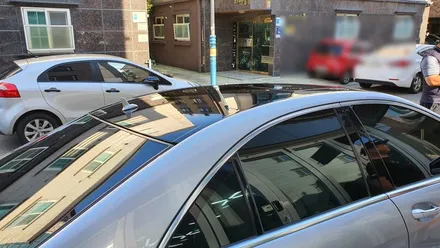 벤츠 S350 루프 스킨 시공(택랩 유광 블랙)신호동 명지동 랩핑 / 부산 강서 신호동