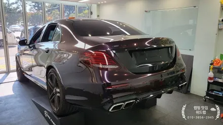 PPF 위에 랩핑 ? E63 AMG 전체 랩핑 시공(AX 젠션 퍼플 AX gentian purple)진해 안골랩핑 부산 사하구 장림 신평 다대포  랩핑 맛집 위드랩 / 부산 강서구, 김해, 창원