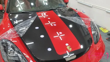 컨셉명:데드풀! 포르쉐 718 박스터 GTS 포인트 랩핑 시공!(3M 2080 유광블랙, 나이프리스)부산 경남 창원 명지 다대포 신평 장림 용원 진영 랩핑 썬팅 PPF 맛집 위드랩 / 부산 강서 신호동