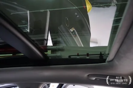 그랜저IG 전면 썬팅+ 파노라마 선루프 썬팅 재시공(솔라가드 노블레스Z)국제신도시 썬팅 명지 신호동 용원 선팅 블박 PPF 랩핑 위드랩 / 부산 강서구, 김해, 창원