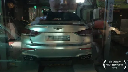 G80 스포츠 사틴 크롬 실버 풀 랩핑 시공(택랩 사틴 크롬 실버)부산 신항 명지 국제신도시 신호동 랩핑 썬팅 PPF 위드랩 / 부산 강서 신호동
