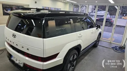 해운대에서도 찾아오는 산타페 MX5 투톤 블랙 PPF 시공(모터스킨 블랙 PPF)부산 해운대 기장 일광 송정 블랙 PPF 맛집 위드랩 / 부산 강서구, 김해, 창원