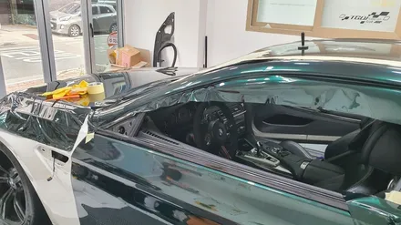 BMW M6 전체랩핑 제거+ 재작업 1탄(택랩 글로스 그린블랙 실크)명지 신호동 랩핑 국제신도시 용원 썬팅 PPF 위드랩 / 부산 강서 신호동