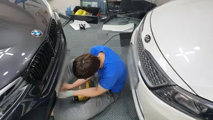 BMW X4 크롬 죽이기 은색 죽이기 랩핑(3M 2080 유광블랙)국제신도시 랩핑 명지 신호동 용원 녹산 랩핑 썬팅 PPF 위드랩 / 부산 강서 신호동