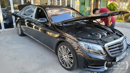 차는 벤츠 S500 마이바흐! 새차 만들기(판금도장, 부분도장, PPF제거, 광택) / 부산 강서구, 김해, 창원