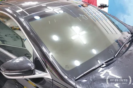 그랜저IG 전면 썬팅+ 파노라마 선루프 썬팅 재시공(솔라가드 노블레스Z)국제신도시 썬팅 명지 신호동 용원 선팅 블박 PPF 랩핑 위드랩 / 부산 강서구, 김해, 창원