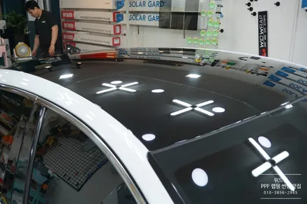 제네시스 G70 루프스킨 랩핑 제거 블랙 PPF 루프스킨 재시공 부산 강서구 에코델타시티 김해 대저 장유 율하 대동 / 부산 강서구, 김해, 창원