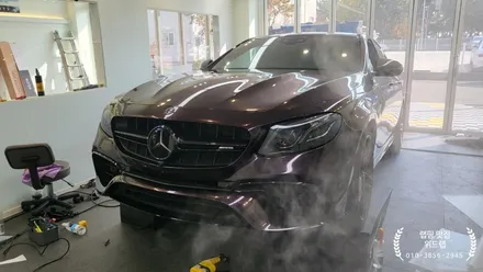 PPF 위에 랩핑 ? E63 AMG 전체 랩핑 시공(AX 젠션 퍼플 AX gentian purple)진해 안골랩핑 부산 사하구 장림 신평 다대포  랩핑 맛집 위드랩 / 부산 강서구, 김해, 창원