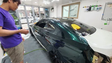 BMW M6 전체 랩핑 2탄(택랩 글로스 그린블랙 실크)신호동 명지 랩핑 국제신도시 용원 썬팅 PPF 위드랩 / 부산 강서 신호동