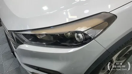 앞이 안보여요! 투싼 ix 노후된 라이트 필름 제거 부산 경남 창원 하단 신평 장림 녹산 다대포 랩핑 썬팅 PPF 맛집 위드랩 / 부산 강서 신호동