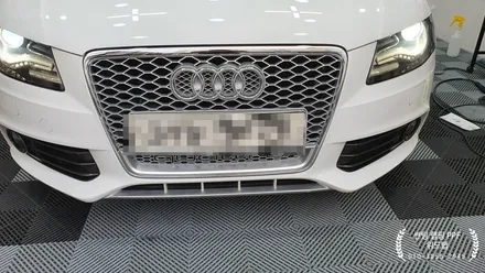 스포티한 변신! 아우디 A4 프론트 립 랩핑, 프론트 립 장착!(3M 2080 블랙)부산 경남 창원 김해 장유 용원 오션시티 명지 랩핑 썬팅 PPF 맛집 위드랩 / 부산 강서 신호동