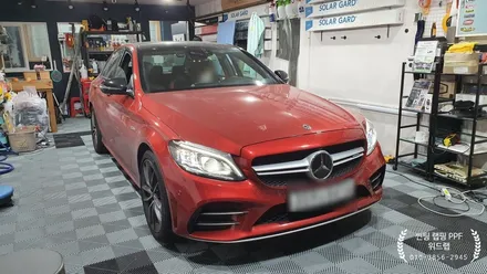벤츠의 품격을 완성하다! 메르세데스 벤츠 C43 AMG 노블레스Z 반사썬팅 시공(솔라가드 노블레스Z)부산 경남 울산 명지 오션시티 신호동 국제신도시 썬팅 랩핑 PPF맛집 위드랩 / 부산 강서 신호동