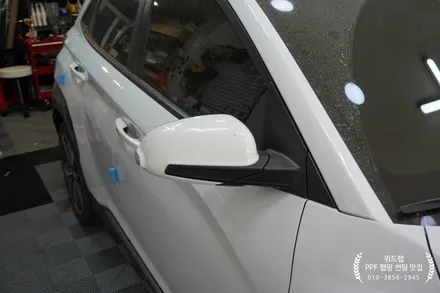 현대 코나&BMW X6 차량 변화 포인트 사이드미러랩핑 카본 PPF랩핑 부분랩핑 부산 경남 창원 명지 오션시티 장유 율하 진해 용원 PPF 랩핑 맛집 위드랩 / 부산 강서구, 김해, 창원