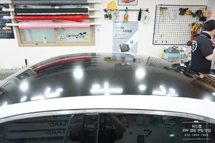 제네시스 G70 루프스킨 랩핑 제거 블랙 PPF 루프스킨 재시공 부산 강서구 에코델타시티 김해 대저 장유 율하 대동 / 부산 강서구, 김해, 창원
