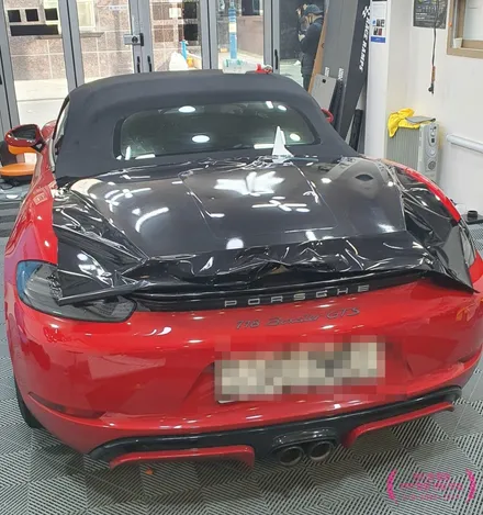 컨셉명:데드풀! 포르쉐 718 박스터 GTS 포인트 랩핑 시공!(3M 2080 유광블랙, 나이프리스)부산 경남 창원 명지 다대포 신평 장림 용원 진영 랩핑 썬팅 PPF 맛집 위드랩 / 부산 강서 신호동