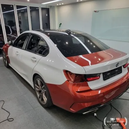 창원 랩핑｜BMW M340i 전체 랩핑 재시공(타이니봇) / 부산 강서 신호동