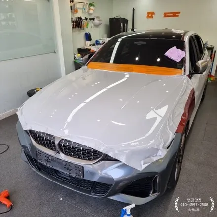 창원 랩핑｜BMW M340i 전체 랩핑 재시공(타이니봇) / 부산 강서 신호동