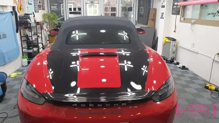 컨셉명:데드풀! 포르쉐 718 박스터 GTS 포인트 랩핑 시공!(3M 2080 유광블랙, 나이프리스)부산 경남 창원 명지 다대포 신평 장림 용원 진영 랩핑 썬팅 PPF 맛집 위드랩 / 부산 강서 신호동
