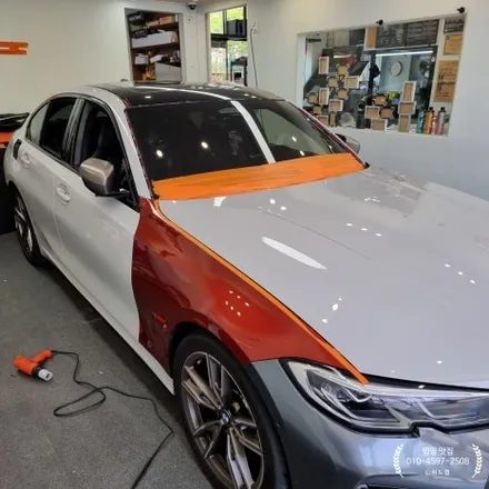 창원 랩핑｜BMW M340i 전체 랩핑 재시공(타이니봇) / 부산 강서 신호동