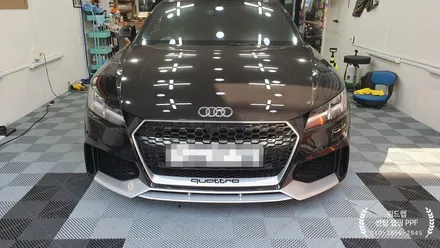 아우디 ㅜㅜ No! 아우디 TT 프론트 카본 랩핑 시공(3M 4D 카본랩핑지)부산 경남 창원 하단 신평 장림 다대포 녹산 오션시티 랩핑 맛집 위드랩 / 부산 강서 신호동
