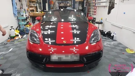 컨셉명:데드풀! 포르쉐 718 박스터 GTS 포인트 랩핑 시공!(3M 2080 유광블랙, 나이프리스)부산 경남 창원 명지 다대포 신평 장림 용원 진영 랩핑 썬팅 PPF 맛집 위드랩 / 부산 강서 신호동
