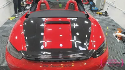 컨셉명:데드풀! 포르쉐 718 박스터 GTS 포인트 랩핑 시공!(3M 2080 유광블랙, 나이프리스)부산 경남 창원 명지 다대포 신평 장림 용원 진영 랩핑 썬팅 PPF 맛집 위드랩 / 부산 강서 신호동